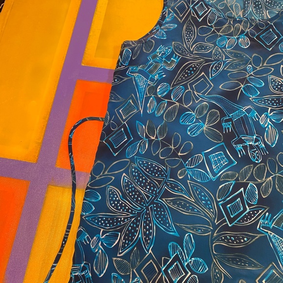 Blue Floral Maxi Dress - Picture 4 of 6